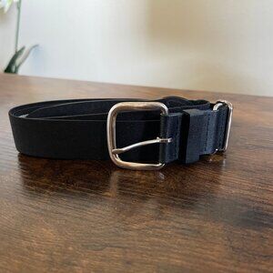 Adidas Men’s Black Belt Size Small 30-32 in Silver Buckle Sports Casual